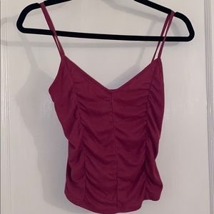 Pink Urban Outfitters Ruffled Crop Top